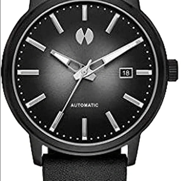 NWT Watch Station Men's Automatic Three-Hand Date Black-Tone Watch - Picture 3 of 6